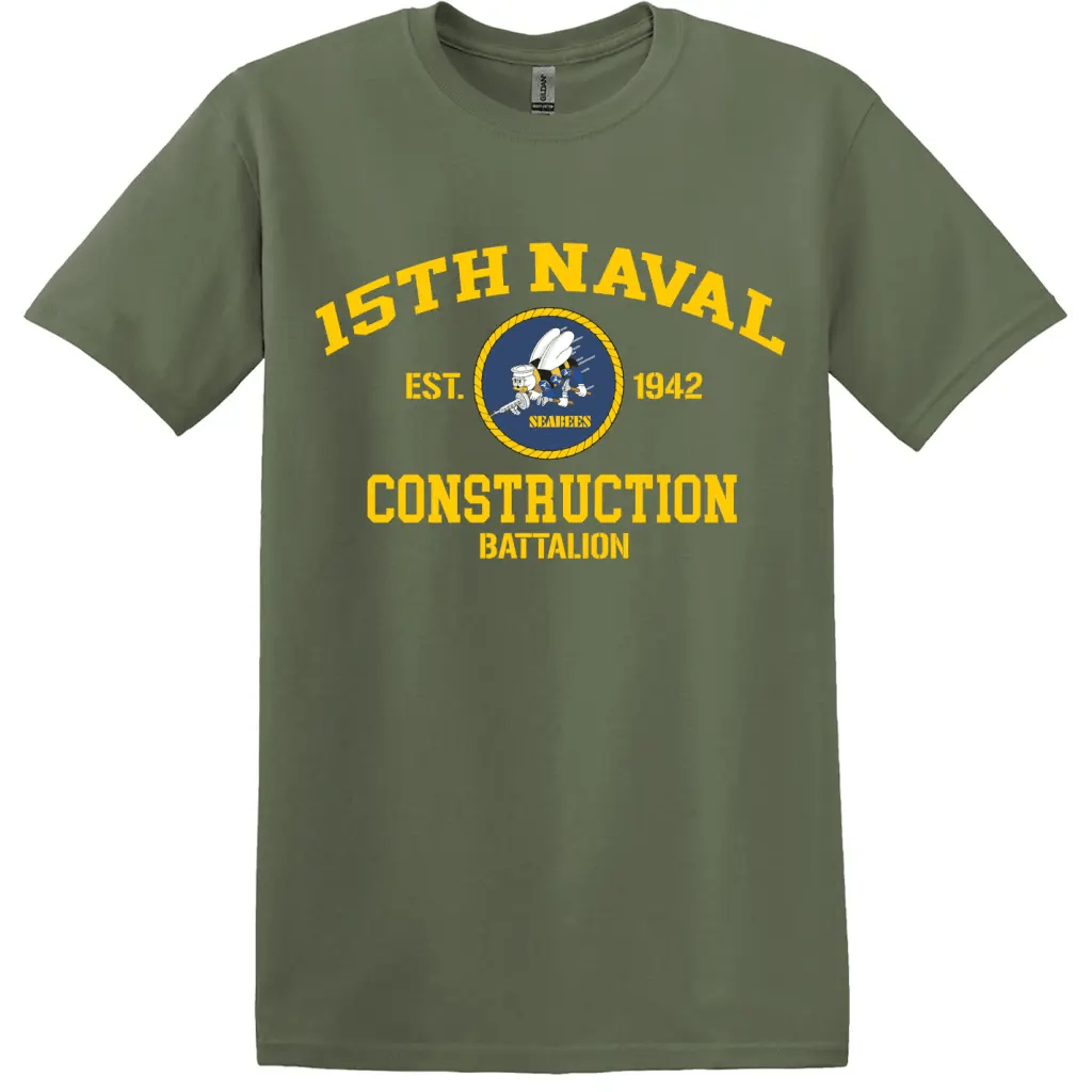 15th Naval Construction Battalion (15th NCB) WW2 Legacy T-Shirt Tactically Acquired   