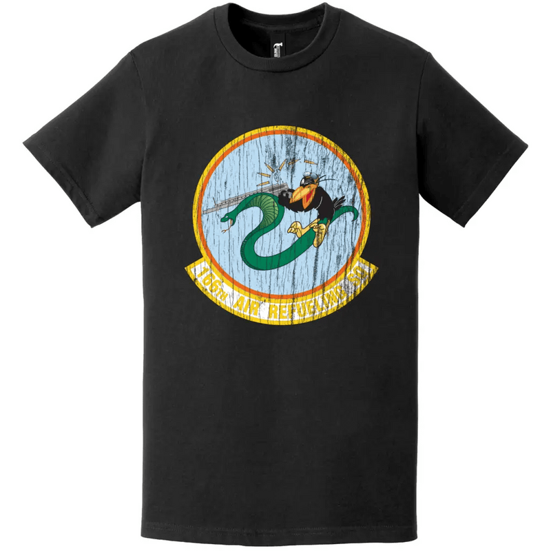166th Air Refueling Squadron (55th ARS) Distressed Logo T-Shirt