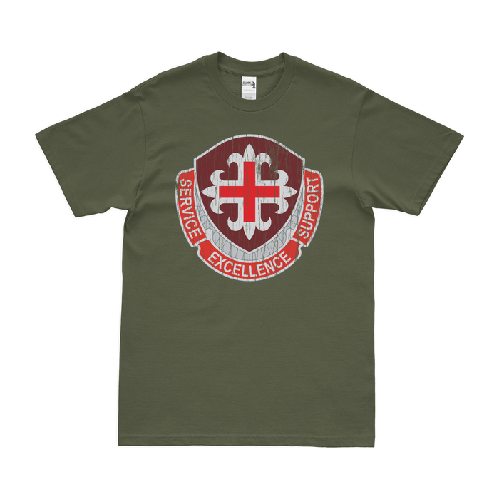 U.S. Army 172nd Medical Battalion T-Shirt Tactically Acquired Military Green Distressed Small