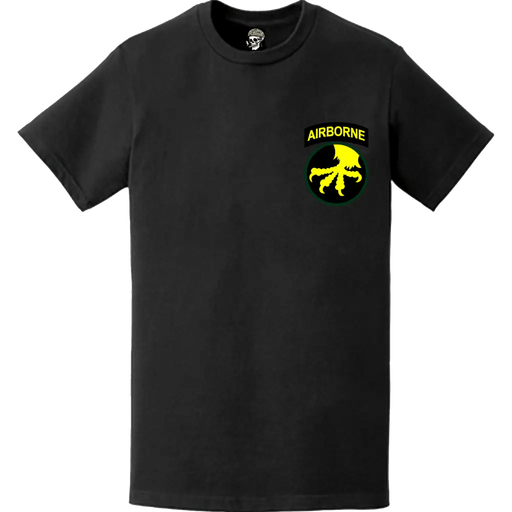 17th Airborne Division Logo Emblem Left Chest T-Shirt Tactically Acquired   