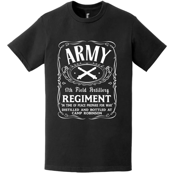 17th Field Artillery Regiment Whiskey Label T-Shirt Tactically Acquired   