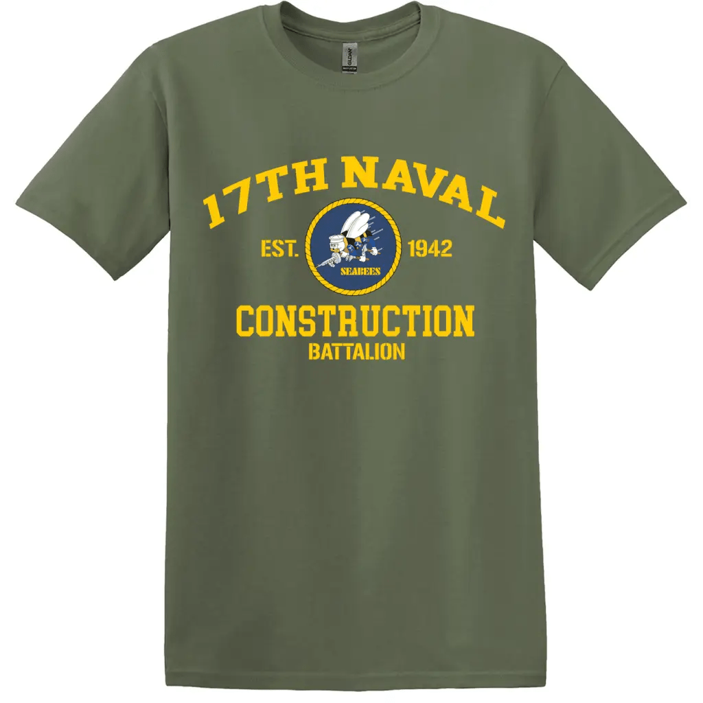 17th Naval Construction Battalion (17th NCB) WW2 Legacy T-Shirt Tactically Acquired   