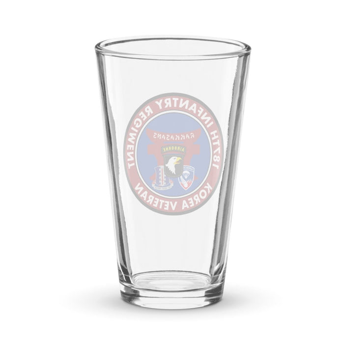 187th Infantry "Rakkasans" Korean War Veteran Beer Pint Glass Tactically Acquired   