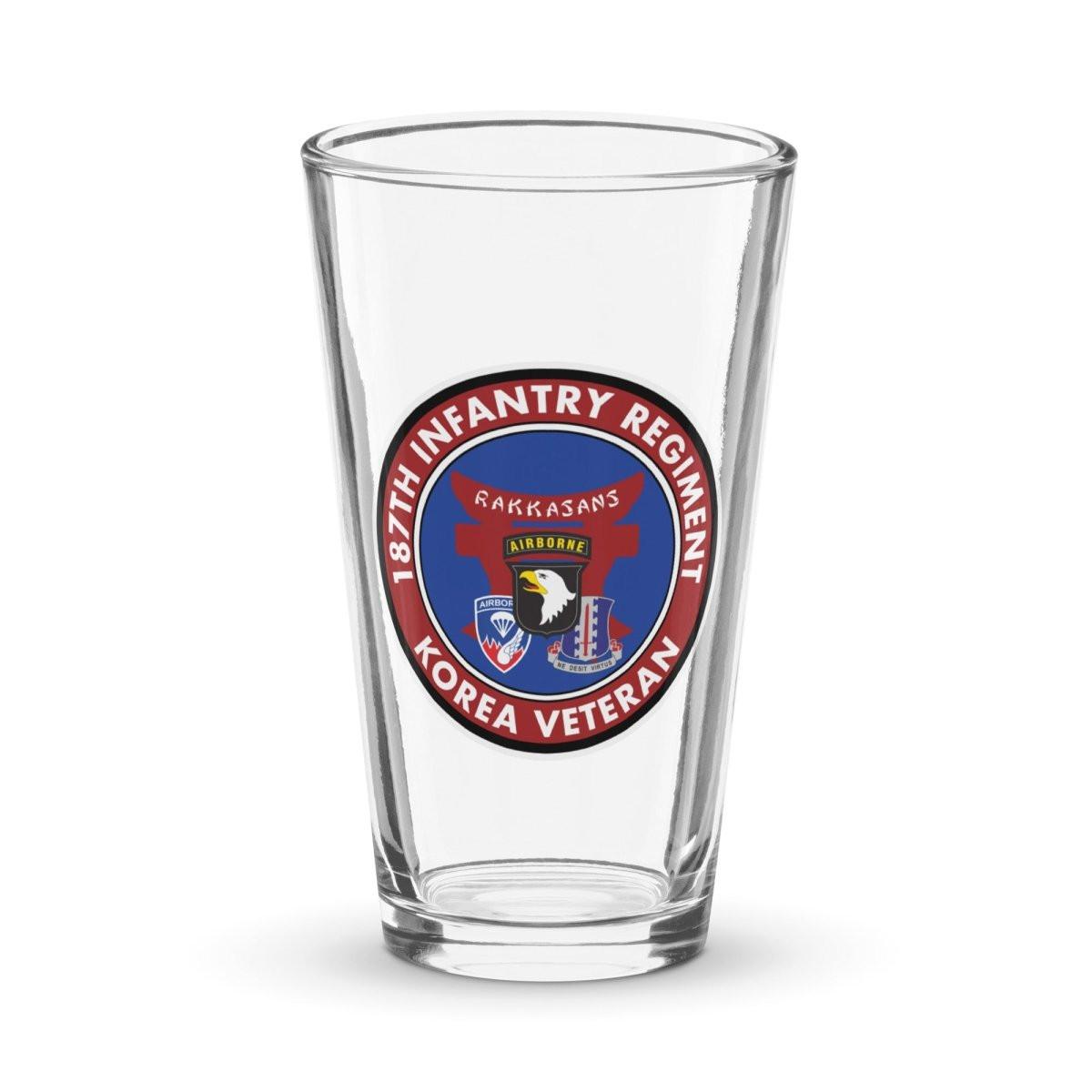 187th Infantry "Rakkasans" Korean War Veteran Beer Pint Glass Tactically Acquired Default Title  