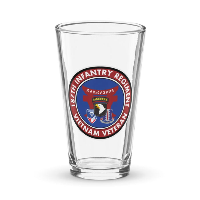 187th Infantry "Rakkasans" Vietnam Veteran Beer Pint Glass Tactically Acquired Default Title  