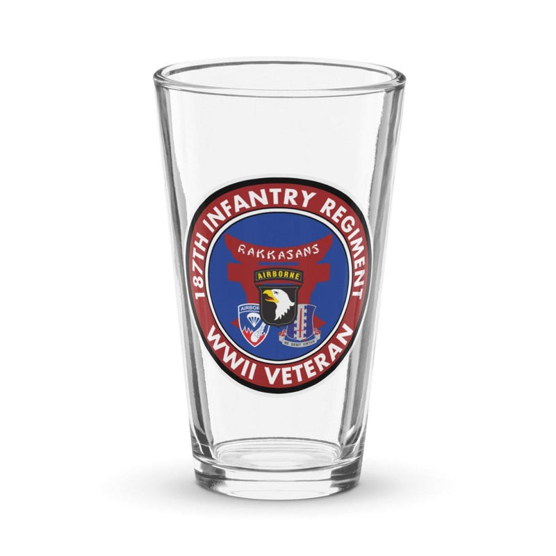 187th Infantry "Rakkasans" WW2 Veteran Beer Pint Glass