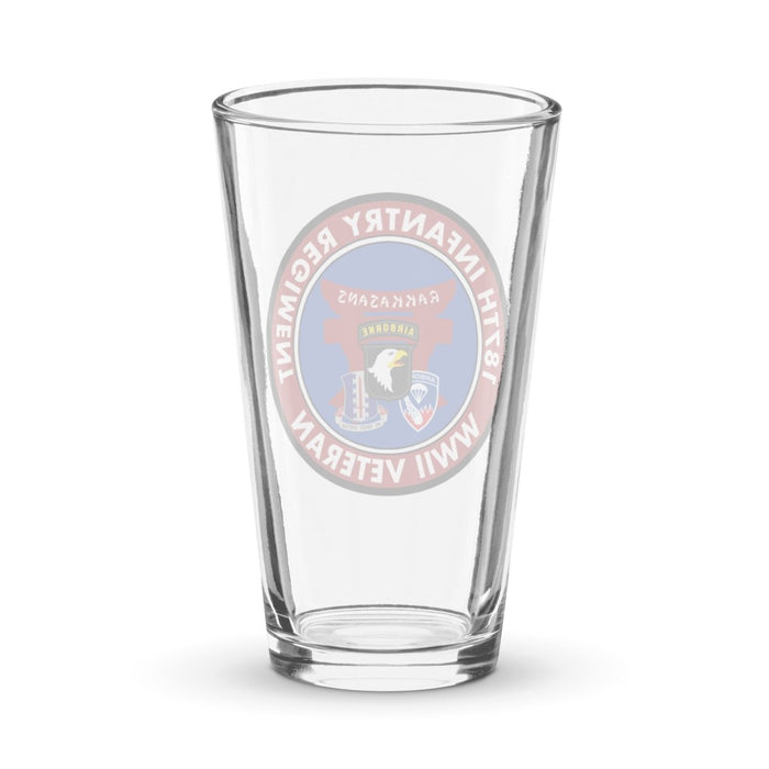 187th Infantry "Rakkasans" WW2 Veteran Beer Pint Glass Tactically Acquired   