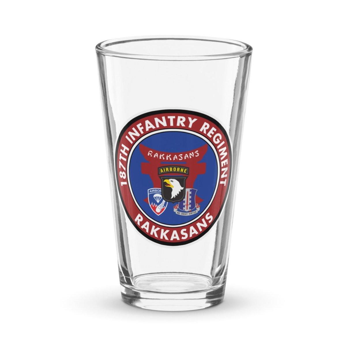 187th Infantry Regiment "Rakkasans" Beer Pint Glass Tactically Acquired Default Title  