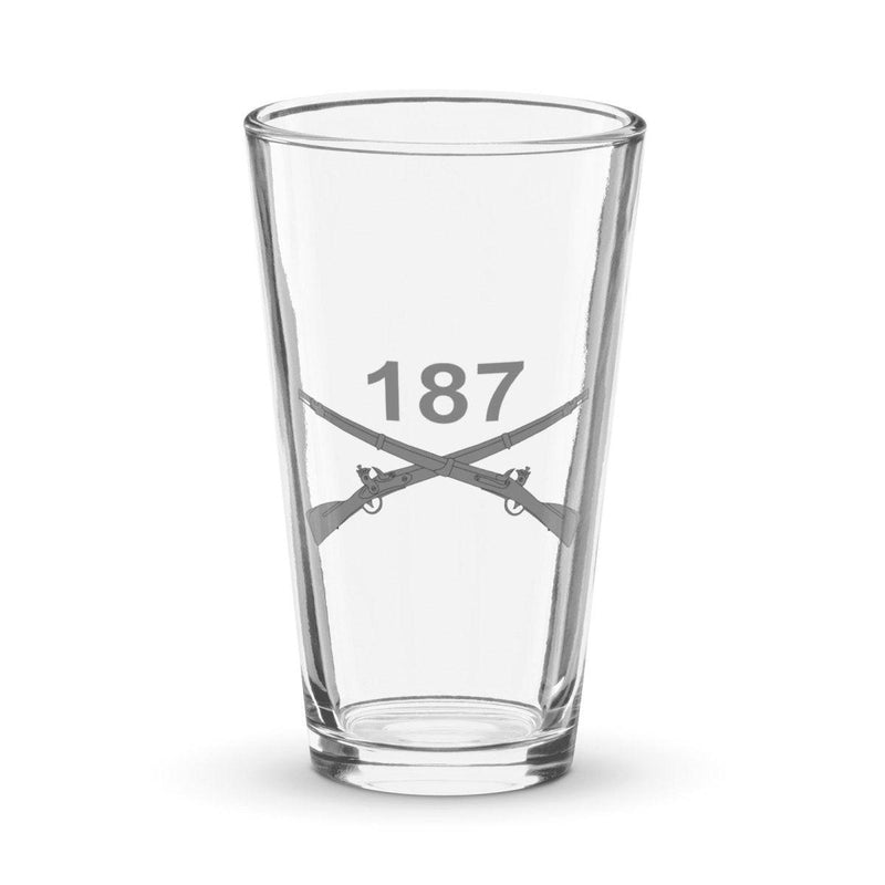 187th Infantry Regiment "Rakkasans" Crossed Rifles Beer Glass