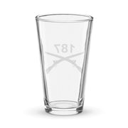 187th Infantry Regiment "Rakkasans" Crossed Rifles Beer Glass Tactically Acquired   