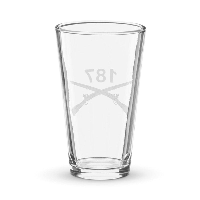 187th Infantry Regiment "Rakkasans" Crossed Rifles Beer Glass