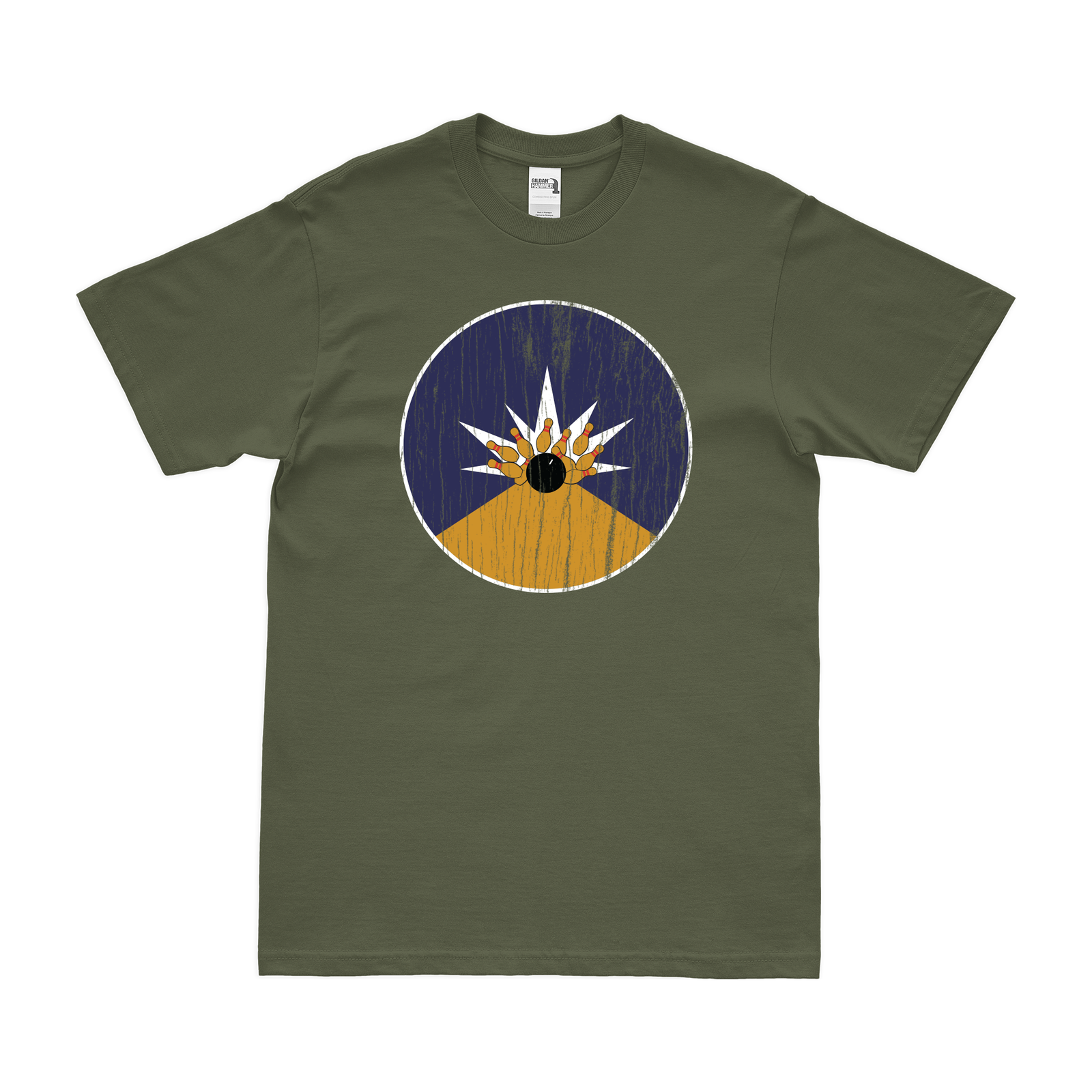 19th Bombardment Squadron WW2 USAAF T-Shirt Tactically Acquired Military Green Distressed Small