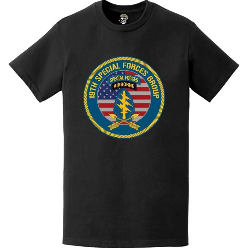 19th SFG Army SF Lightning Tab Crest T-Shirt