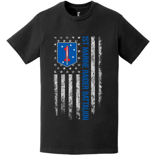 1st Marine Raider Battalion (1st MRB) American Flag T-Shirt Tactically Acquired   