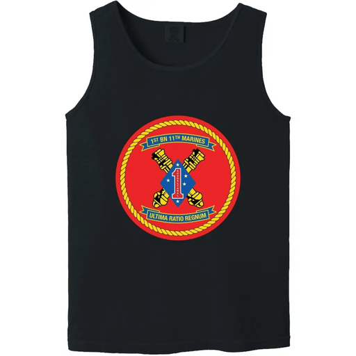 1st Battalion, 11th Marines (1/11 Unit Logo Emblem Tank Top Tactically Acquired   