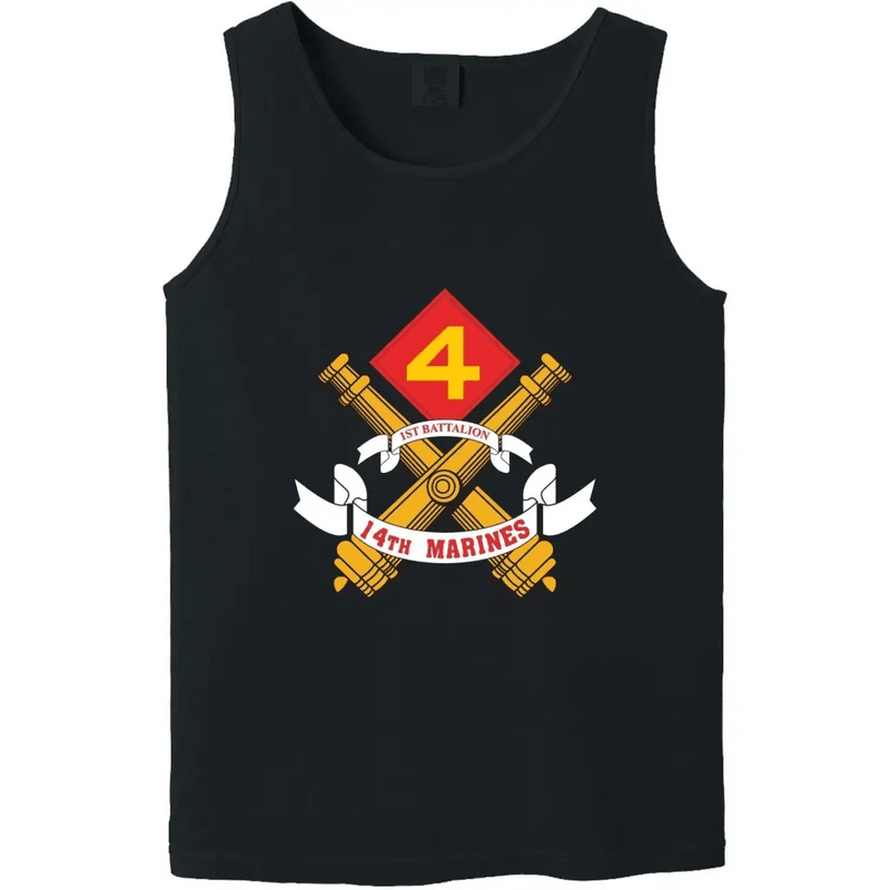 1st Battalion, 14th Marines (1/14) Unit Logo Emblem Tank Top