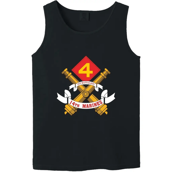 1st Battalion, 14th Marines (1/14) Unit Logo Emblem Tank Top Tactically Acquired   