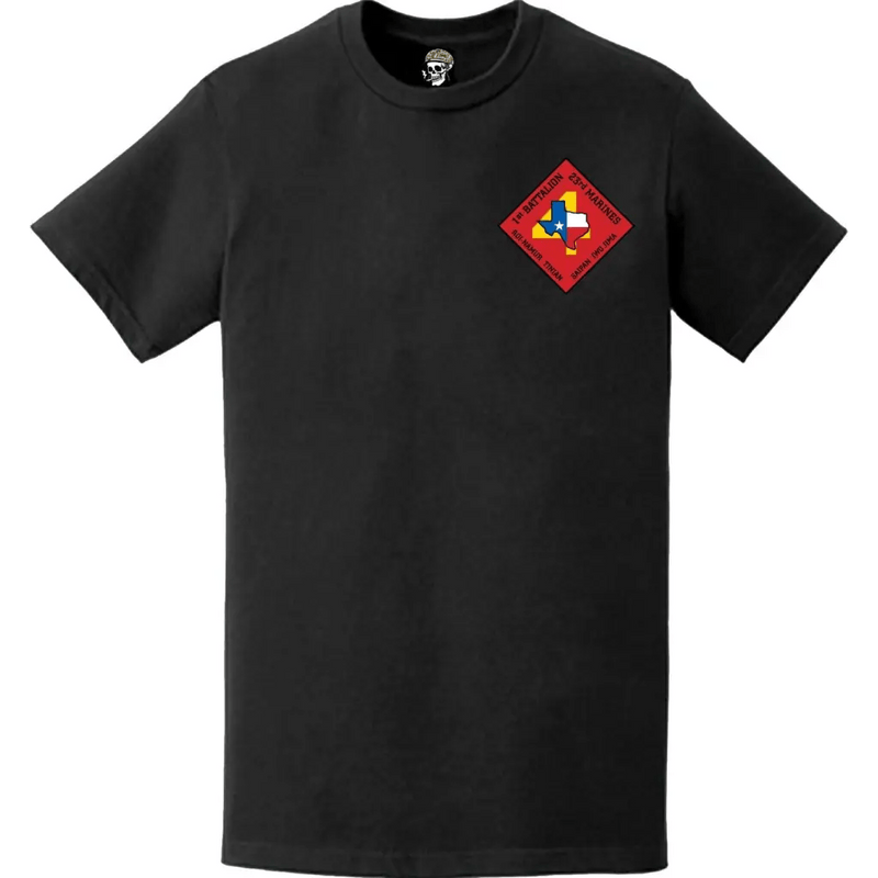 1st Battalion, 23rd Marines (1/23)  Unit Logo Left Chest Emblem T-Shirt