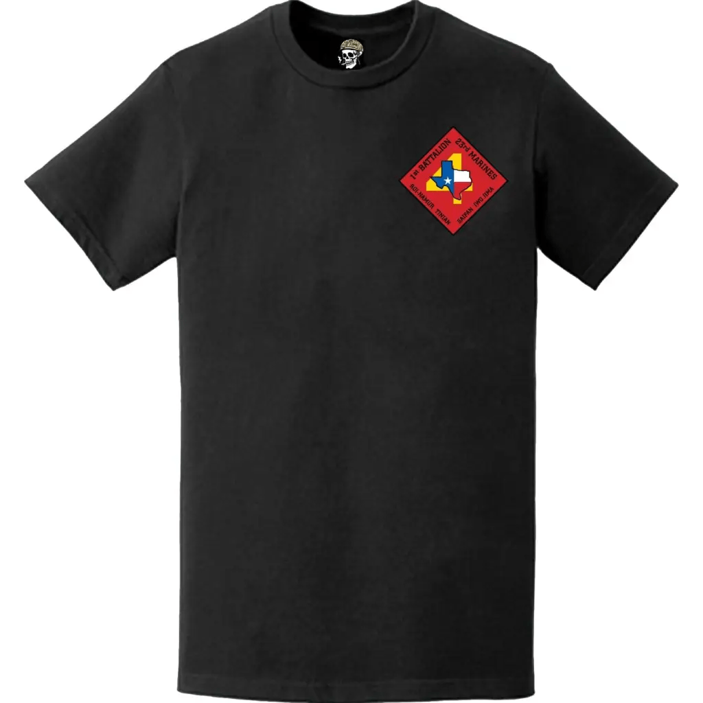 1st Battalion, 23rd Marines (1/23)  Unit Logo Left Chest Emblem T-Shirt Tactically Acquired   