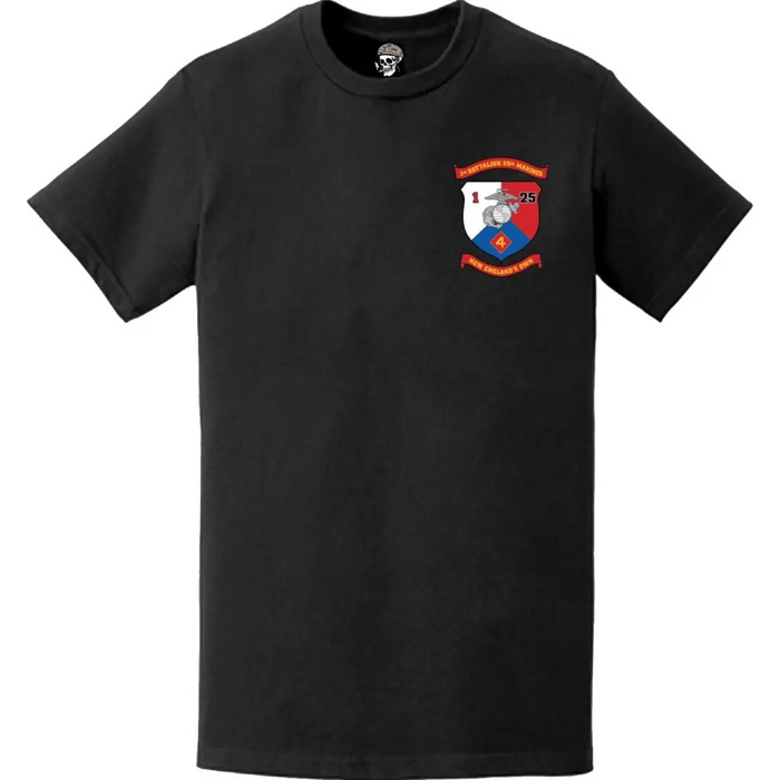 1st Battalion, 25th Marines (1/25) Left Chest Unit Emblem T-Shirt Tactically Acquired   