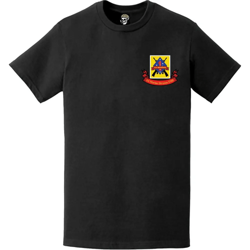 1st Battalion, 27th Marines (1/27) Left Chest Logo Emblem Crest USMC T-Shirt