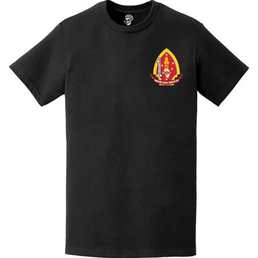 1-2 Marines Unit Crest Logo Left Chest T-Shirt Tactically Acquired   