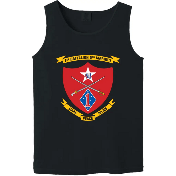 1st Battalion, 5th Marines (1/5) Unit Logo Emblem Tank Top Tactically Acquired   