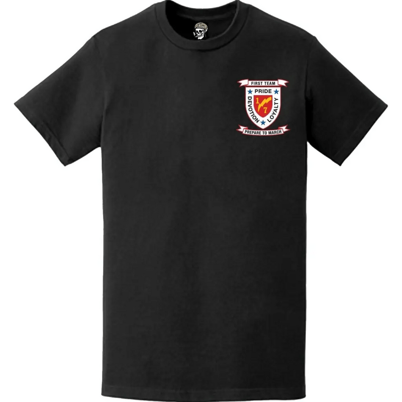 1st Battalion, 7th Marines (1/7) Left Chest Logo T-Shirt