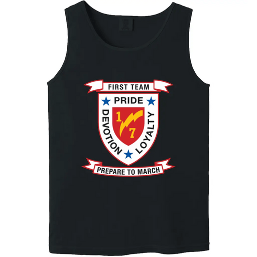 1st Battalion, 7th Marines (1/7) Unit Logo Emblem Tank Top Tactically Acquired   