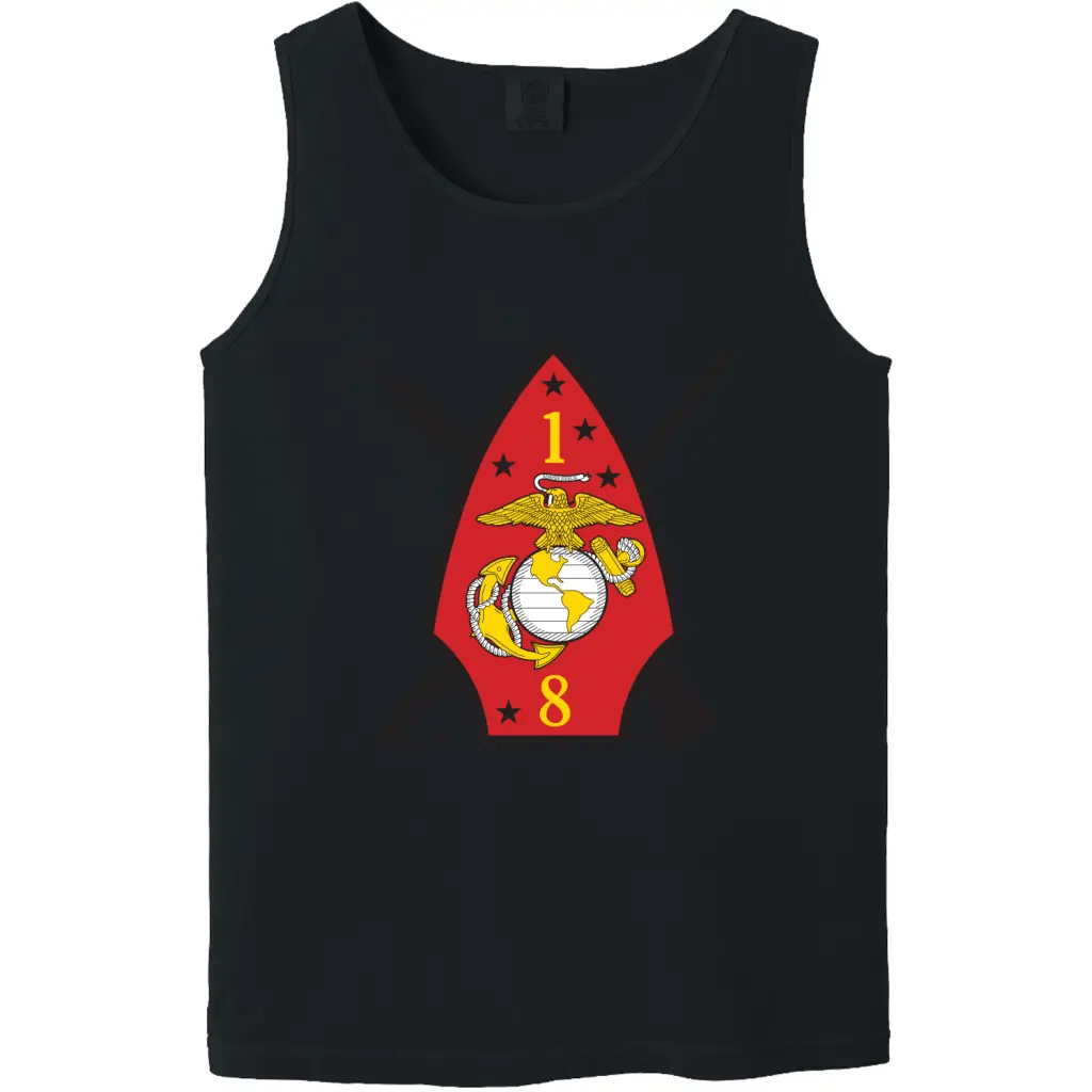 1st Battalion, 8th Marines (1/8) Unit Logo Emblem Tank Top Tactically Acquired   