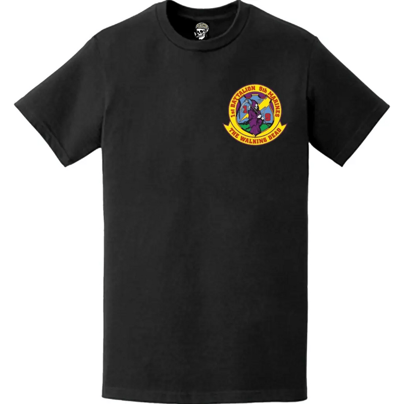 1st Battalion, 9th Marines (1/9 Marines) Left Chest Logo Emblem T-Shirt