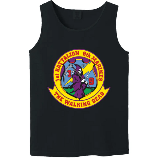 1st Battalion, 9th Marines (1/9) Unit Logo Emblem Tank Top Tactically Acquired   