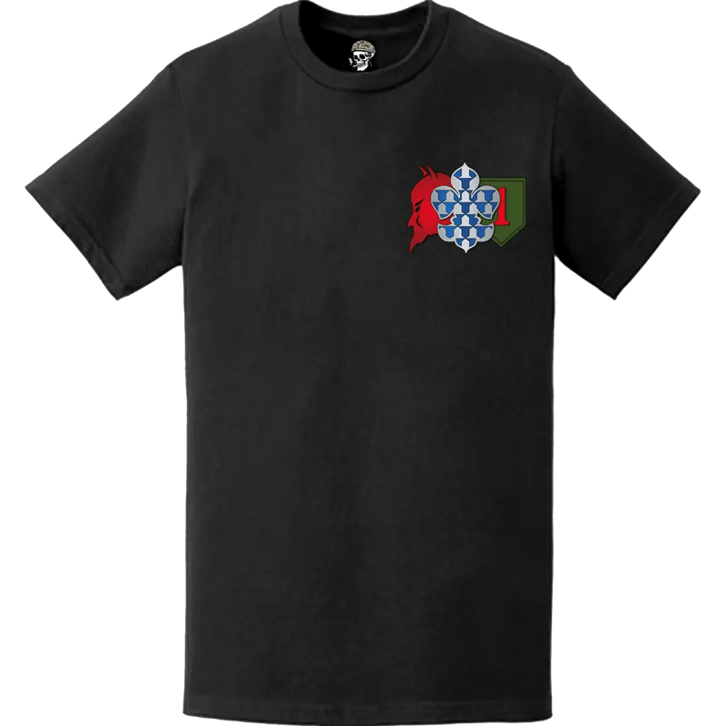 1st Brigade Combat Team (1st BCT) 1st Infantry Division "Devil Brigade" Left Chest Logo T-Shirt