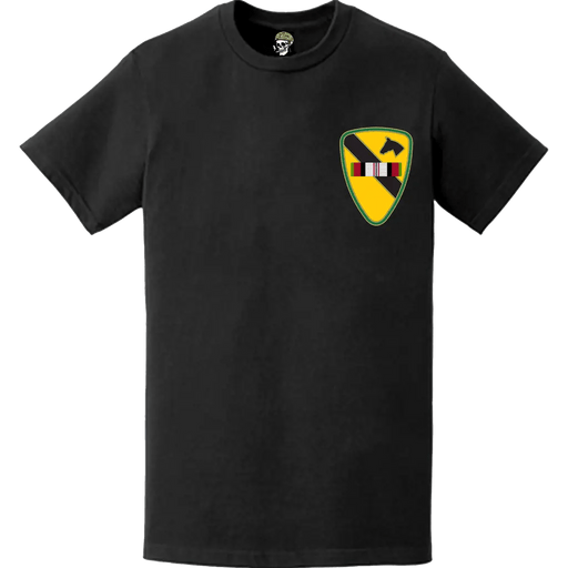 1st Cavalry Division OEF Serivce Medal Left Chest T-Shirt Tactically Acquired   