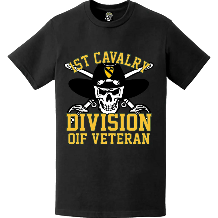 1st Cavalry Division OIF Veteran Skull T-Shirt Tactically Acquired   