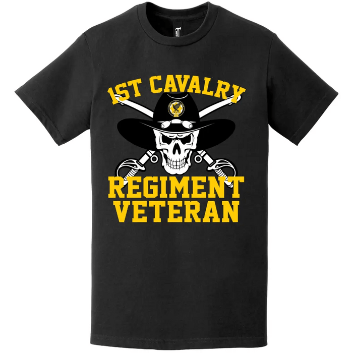 1st Cavalry Regiment Veteran Saber Skull T-Shirt Tactically Acquired   