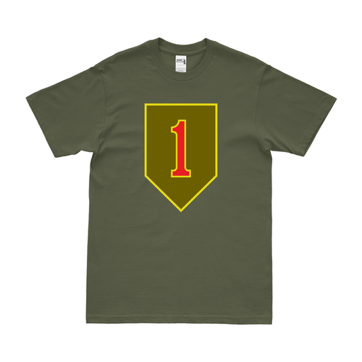 1st Infantry Division CSIB T-Shirt Tactically Acquired Military Green Clean Small