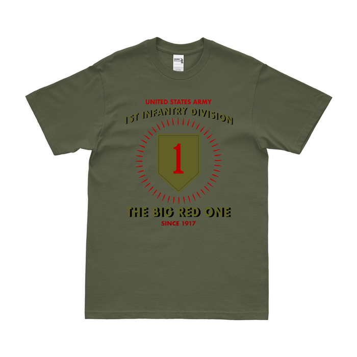 1st Infantry Division 'Big Red One' Legacy T-Shirt Tactically Acquired Military Green Clean Small