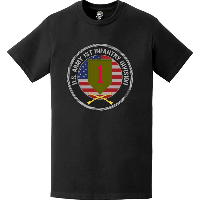 1st Infantry Division American Flag Emblem T-Shirt Tactically Acquired   