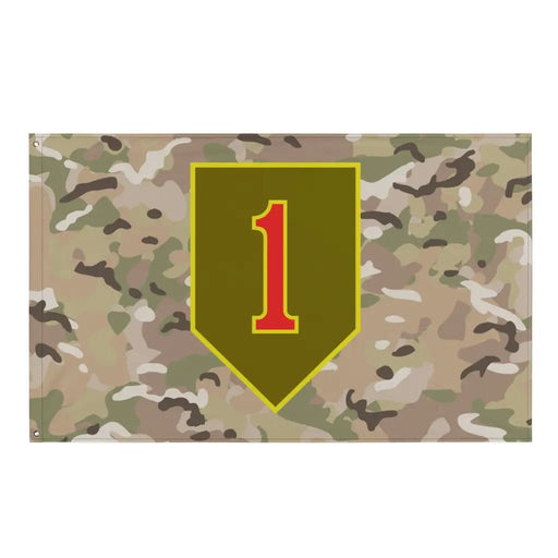 1st Infantry Division OCP Camo CSIB Indoor Wall Flag Tactically Acquired Default Title  