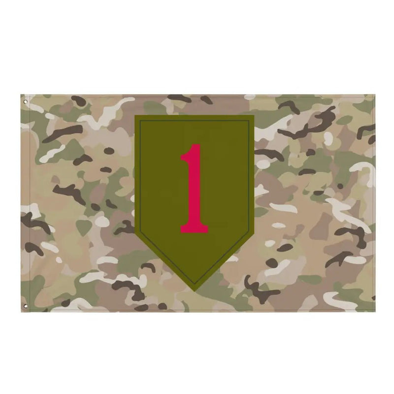 1st Infantry Division OCP Camo SSI Indoor Wall Flag