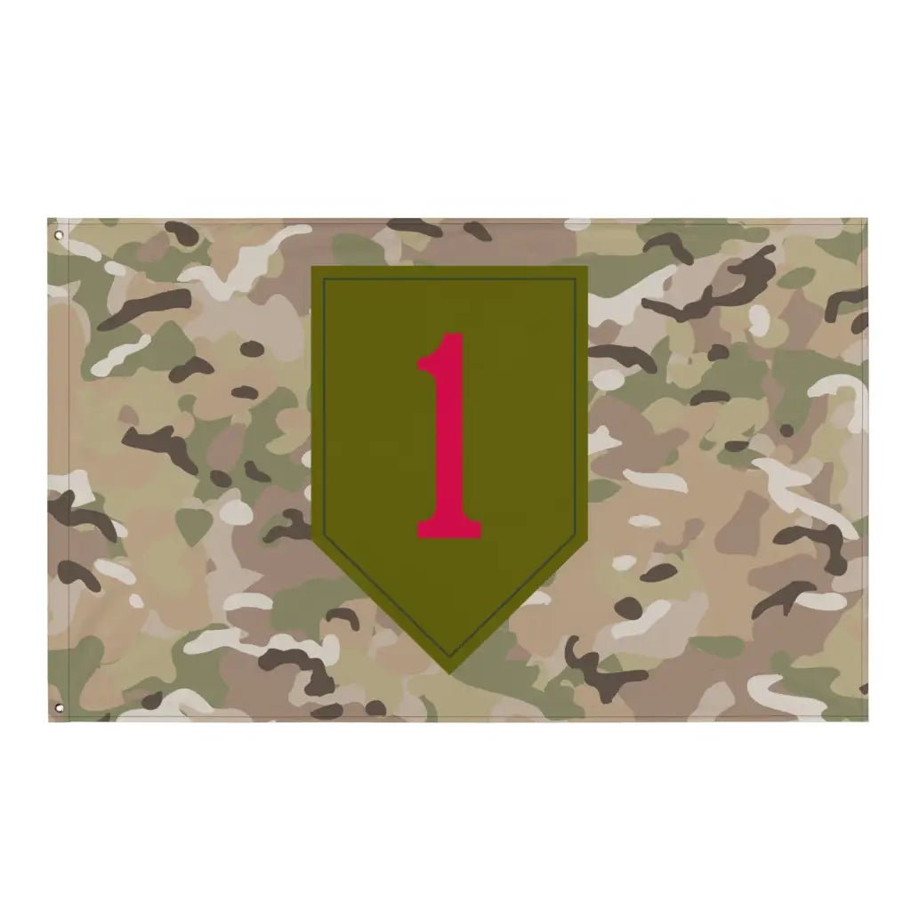 1st Infantry Division OCP Camo SSI Indoor Wall Flag Tactically Acquired Default Title  