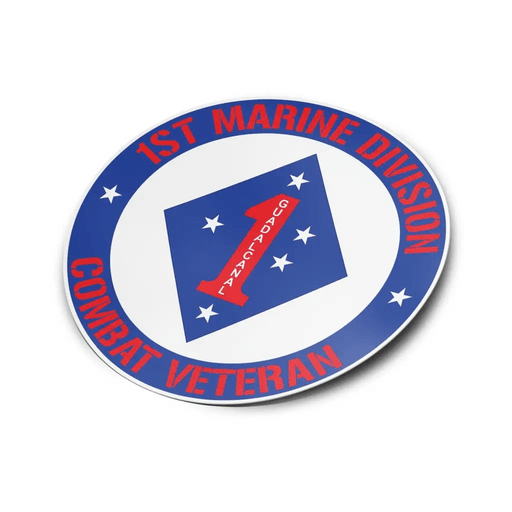 1st Marine Division Combat Veteran Vinyl Sticker Decal Tactically Acquired   