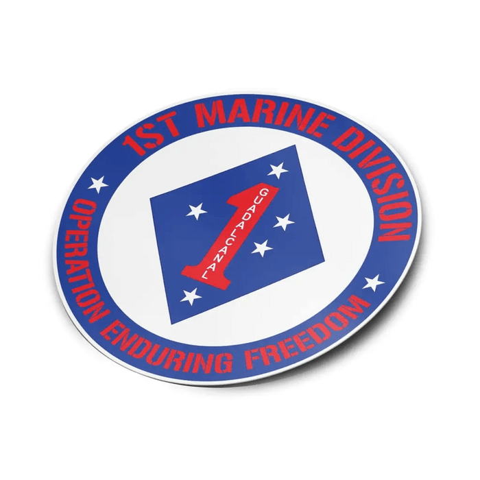 1st Marine Division OEF Veteran Vinyl Sticker Decal Tactically Acquired   