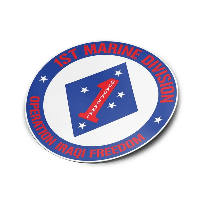 1st Marine Division OIF Veteran Vinyl Sticker Decal Tactically Acquired   