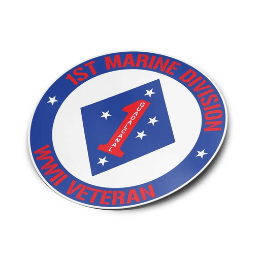 1st Marine Division WWII Veteran Vinyl Sticker Decal Tactically Acquired   