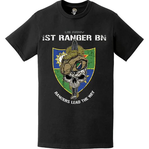 1st Ranger Battalion Snake Eaters Skull T-Shirt Tactically Acquired   