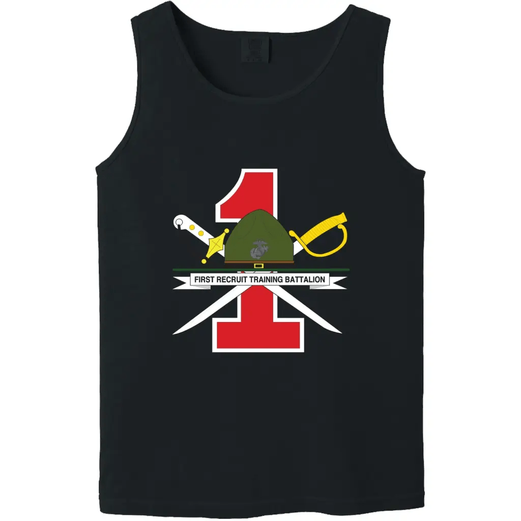 1st Recruit Training Battalion USMC Unit Logo Emblem Tank Top Tactically Acquired   