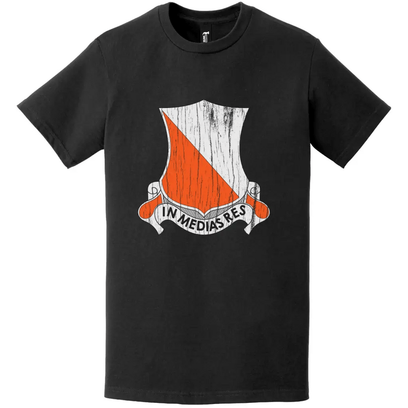 1st Signal Battalion Distressed DUI Logo Emblem T-Shirt
