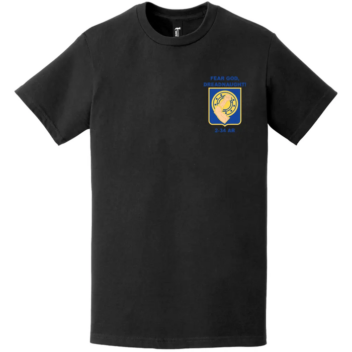 2-34 Armor Regiment DUI Logo Emblem Left Chest T-Shirt Tactically Acquired   